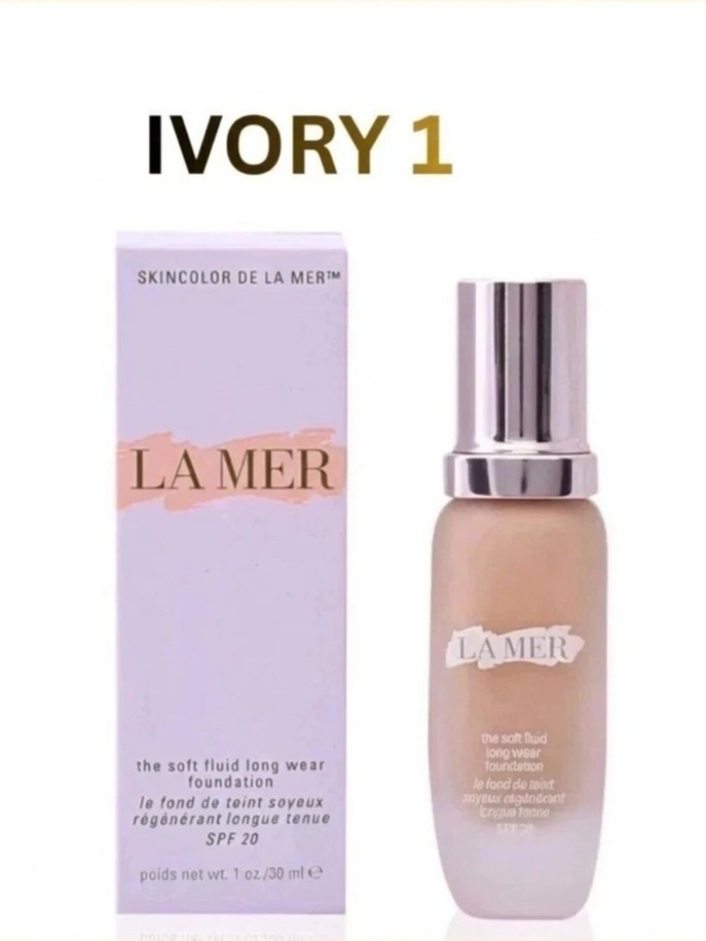 La Mer Skincolor de La Mer The Soft Fluid Long Wear Foundation SPF 20 Ivory 1 1o